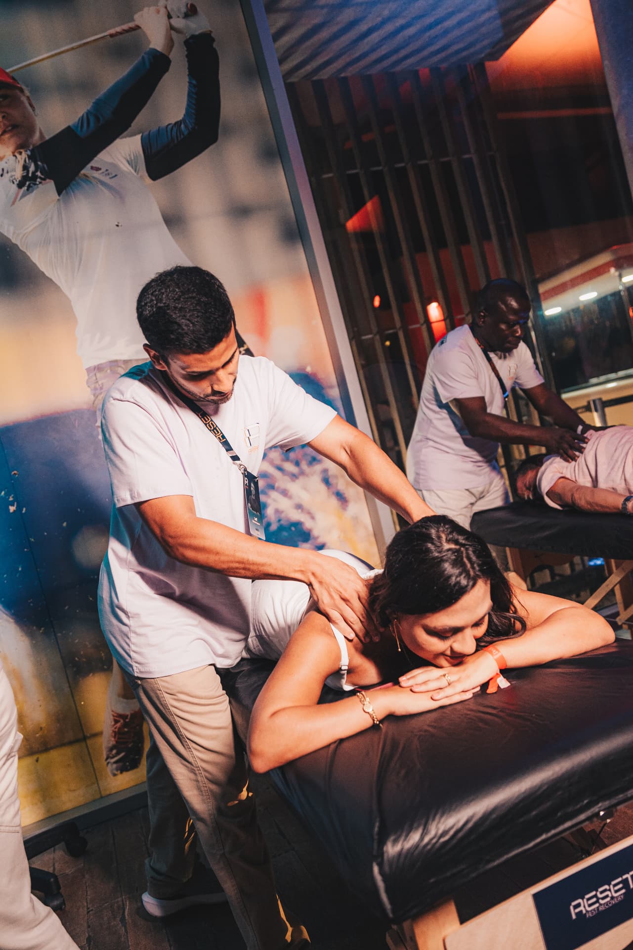 Espaço de massagem e relaxamento disponível para os convidados